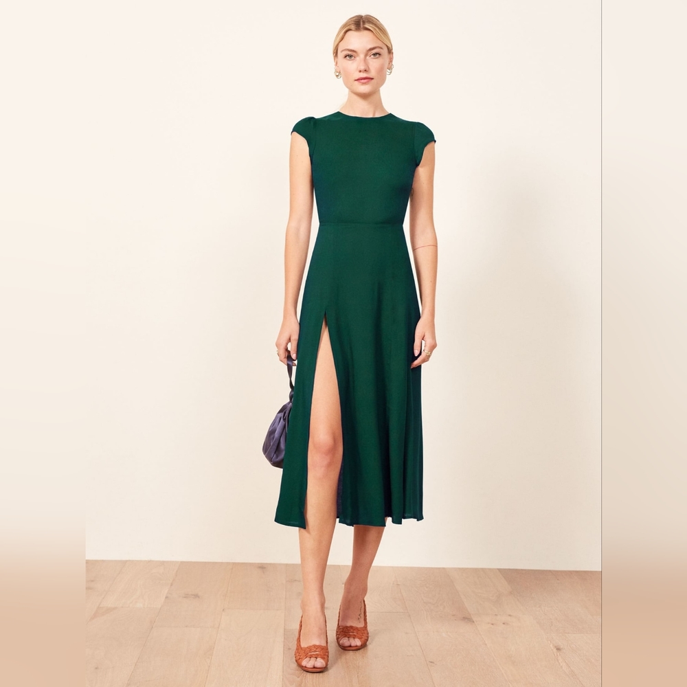 Reformation Gavin Dress Emerald Size 10